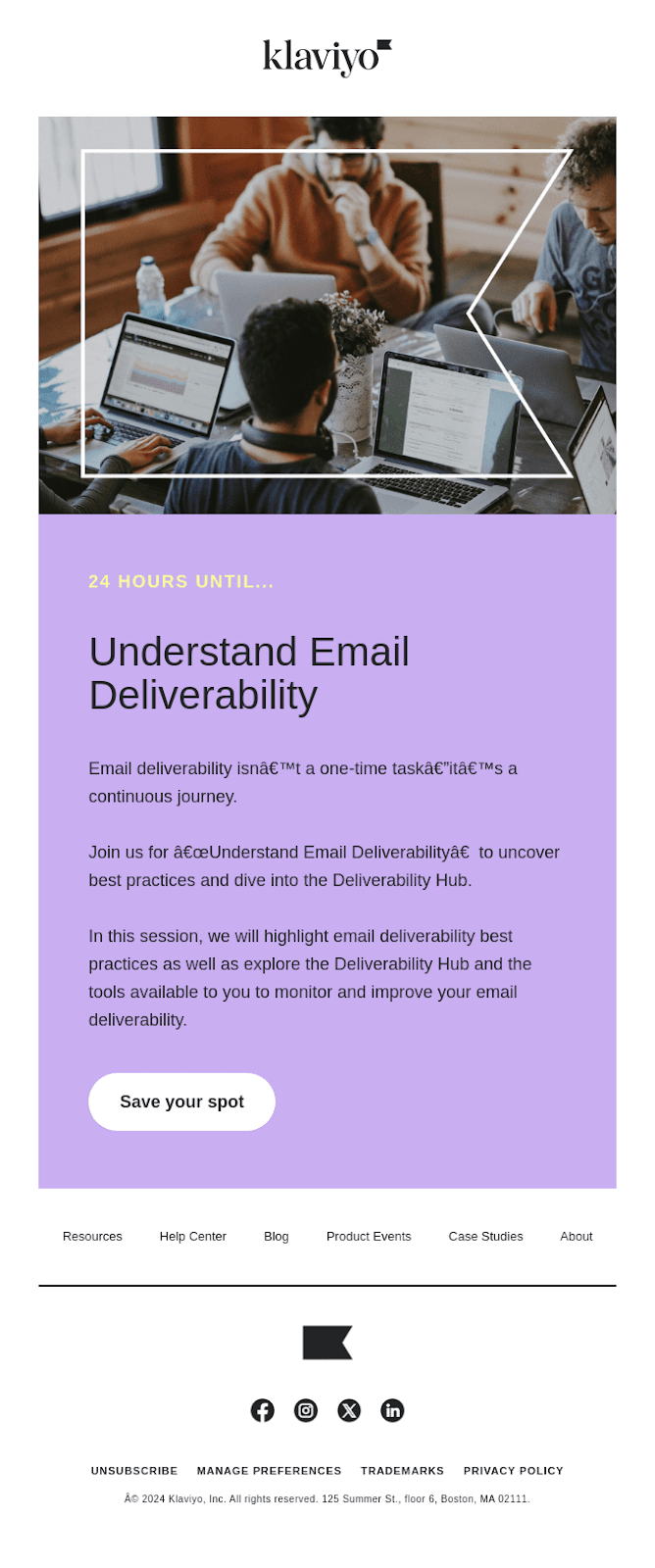 Klaviyo's compelling email copy